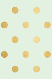 Mint with gold dots  - wrapping paper